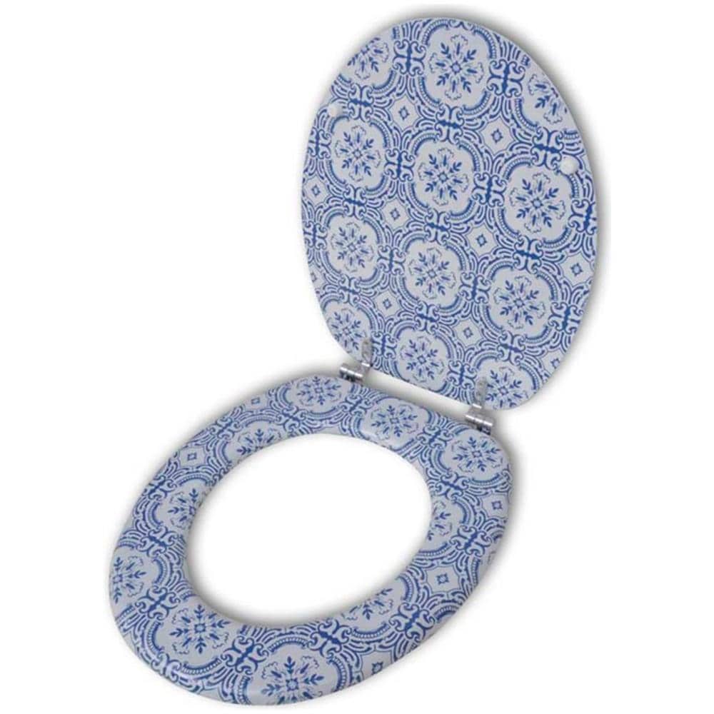 Coperchio Da Toilette In Mdf Con Modello Porcellana - Foto 1