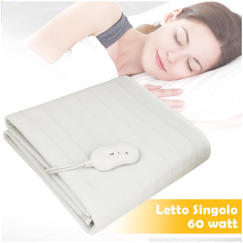 Coperta Elettrica Termica Letto Singolo Coprimaterasso Scaldaletto Elettrico 60w - Foto 1