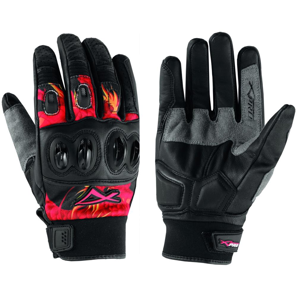 Guanto Pelle Tessuto Tecnico Traspirante Estivo Moto Yamaha Honda Rosso Xxl - Foto 1