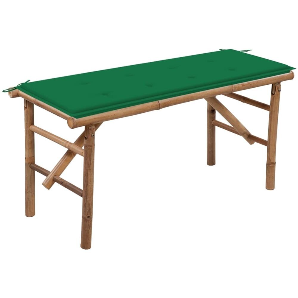 Panca Da Giardino Pieghevole Con Cuscino 118 Cm In Bamb? - Foto 1