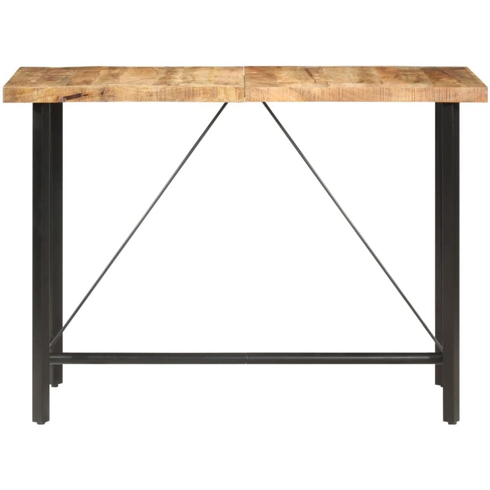 Tavolo Da Bar 150x70x107 Cm In Legno Ruvido Di Mango - Foto 2