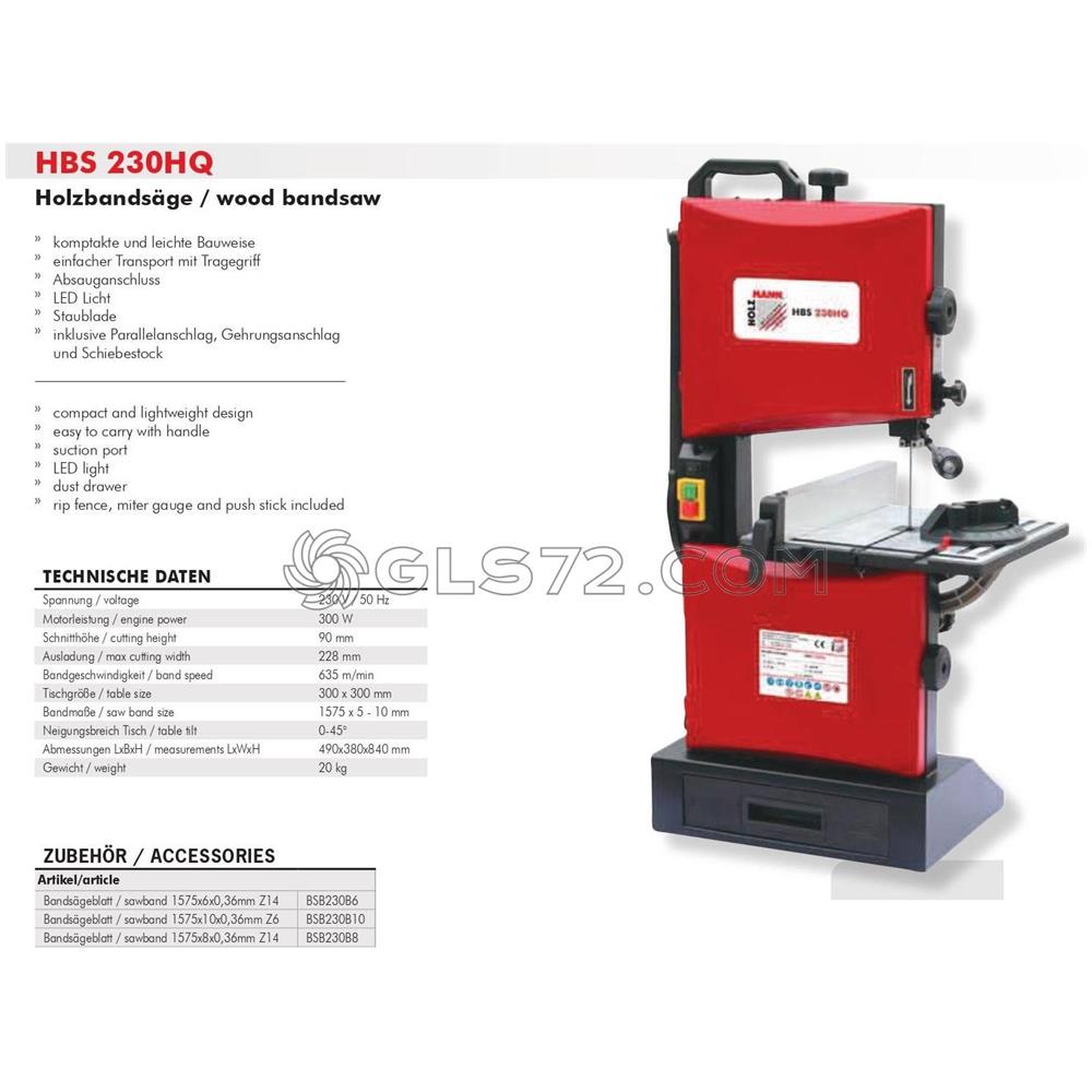 Sega A Nastro Da Banco Per Legno 300w Holzmann Hbs230hq - Foto 2