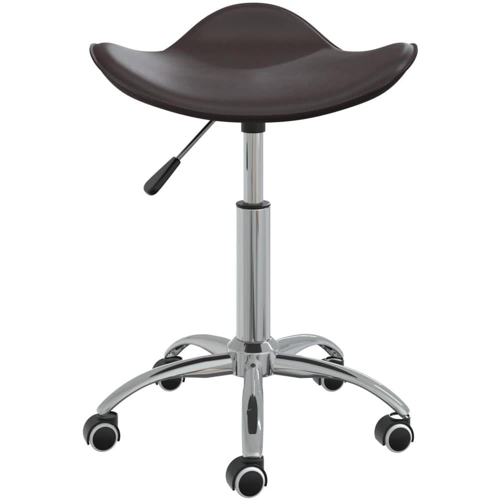 Sedia Da Ufficio Marrone In Similpelle - Foto 3
