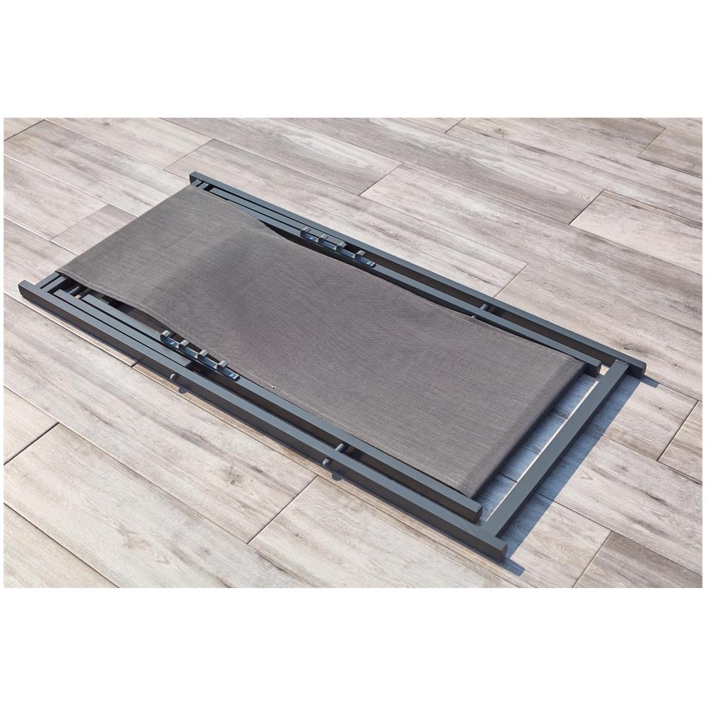 Set Di 2 Sdraio In Alluminio Grigio Tevata - Foto 6