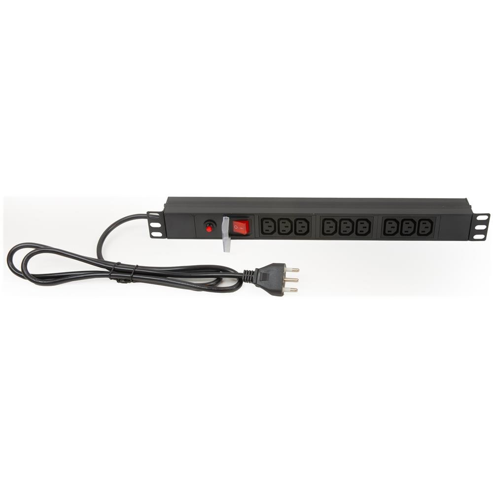 Multipresa 9 Prese Femmina IEC C13 per Armadi Rack Spina Italiana 16A - Foto 2