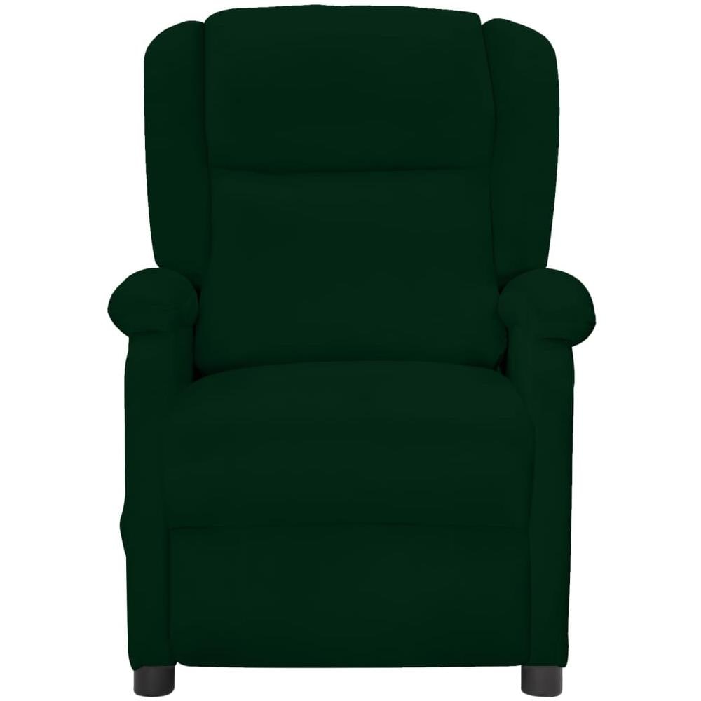 Poltrona Elettrica Reclinabile In Velluto Verde Scuro - Foto 3