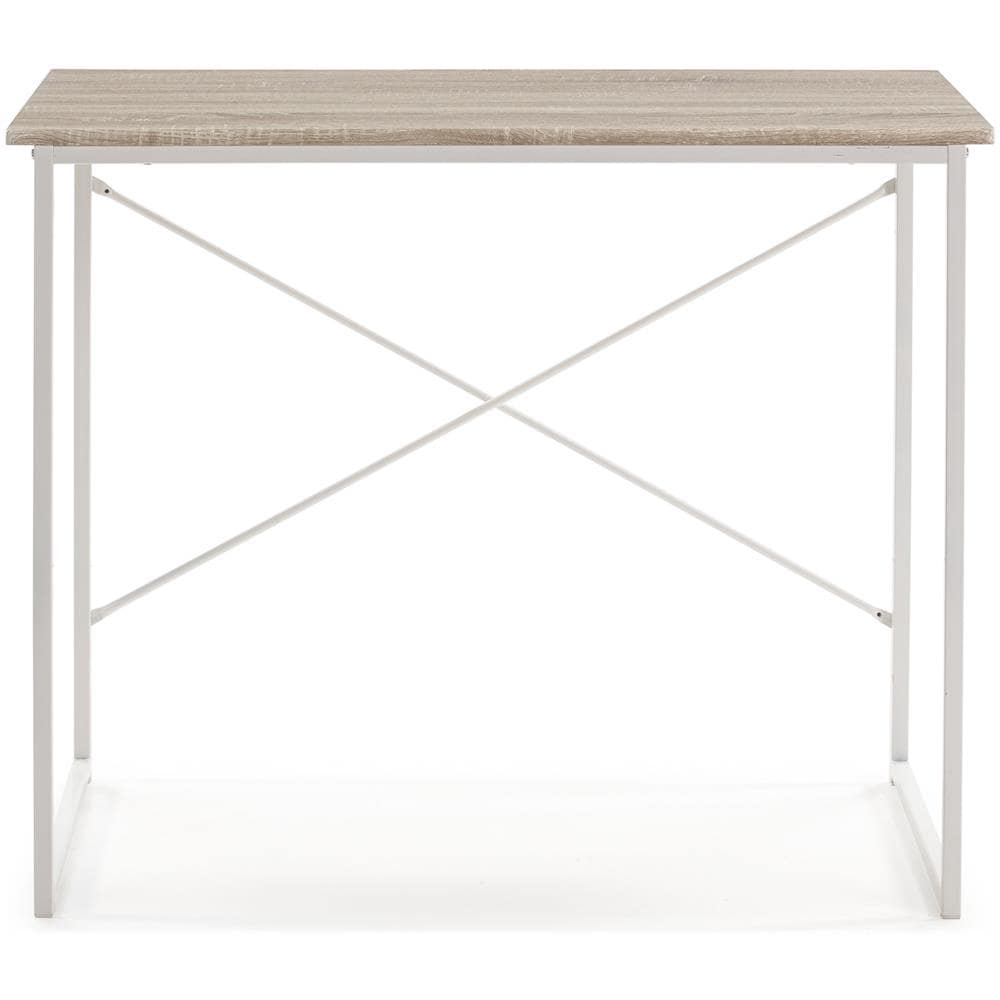 Scrivania Cáceres Bianco, Stile Nordico, 90 (lunghezza) X 50 (profonditá) X 74 (altezza) Cm - Foto 2