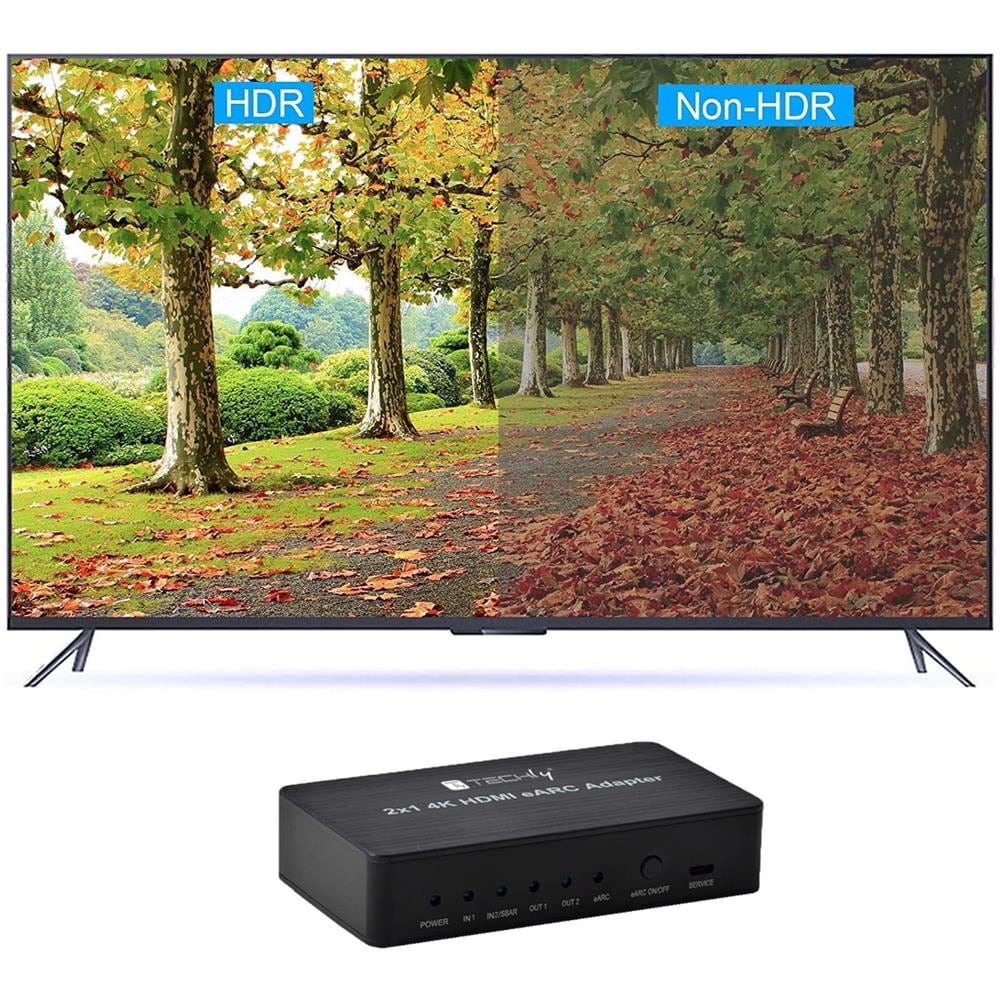 Switch Hdmi 2.0 2x1 4k@ 60hz Con Splitter Audio Earc /arc Per Soundbar - Foto 7