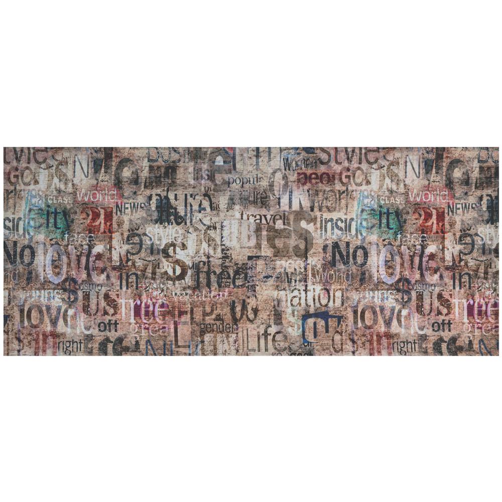 Tappeto Cucina Antiscivolo Stampa Digitale Emozioni Fantasia Words By Suardi 58x115 Word - Foto 1