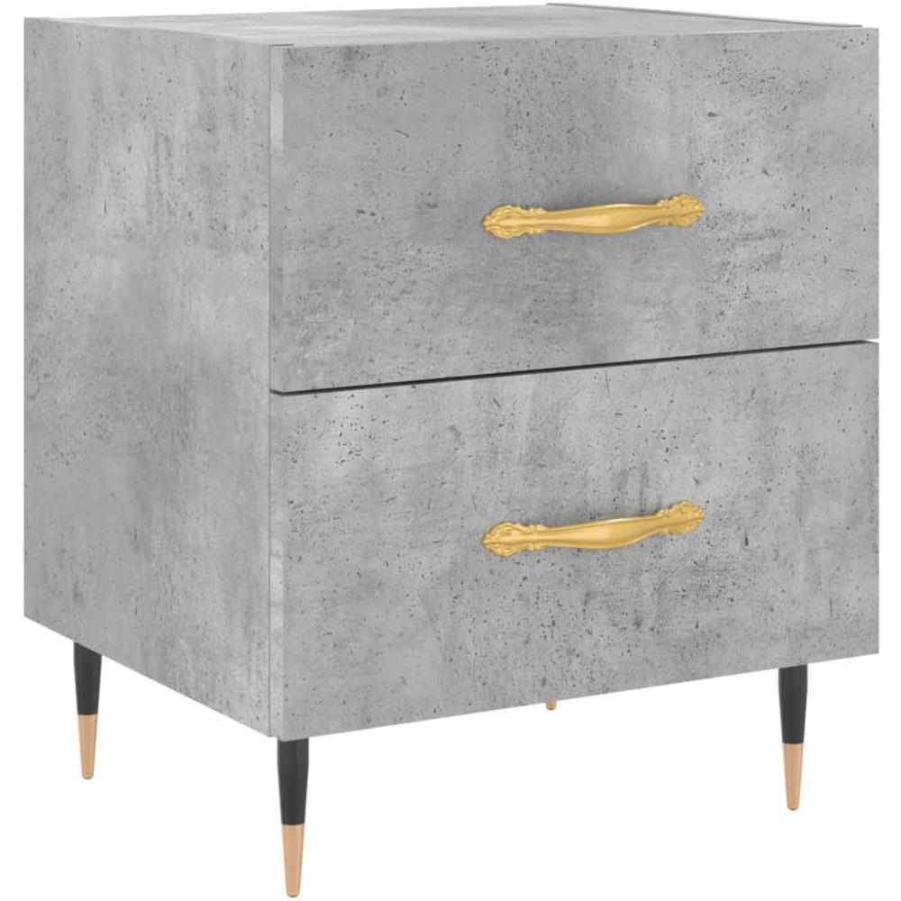 Comodino Grigio Cemento 40x35x47,5 Cm In Legno Multistrato - Foto 2