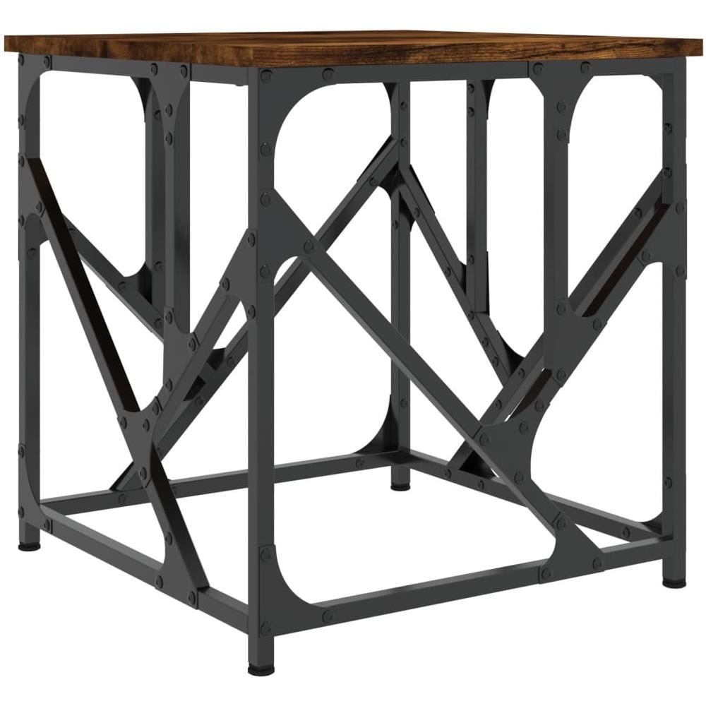 Tavolino Da Salotto Rovere Fumo 45x45x47,5 Cm Legno Multistrato - Foto 2