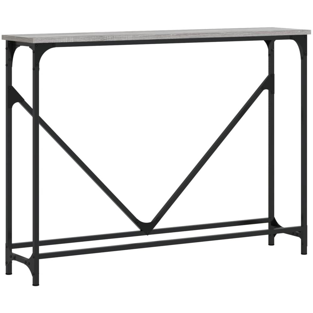 Tavolino Consolle Grigio Sonoma 102x22,5x75cm Legno Multistrato - Foto 2