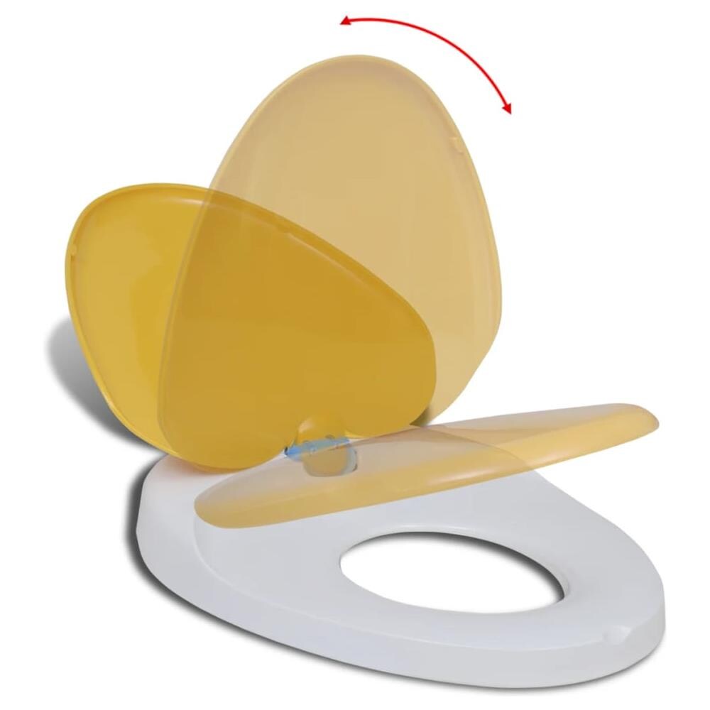 Copriwater Con Chiusura Ammortizzata Bianco / giallo Per Adulti / bambini - Foto 2