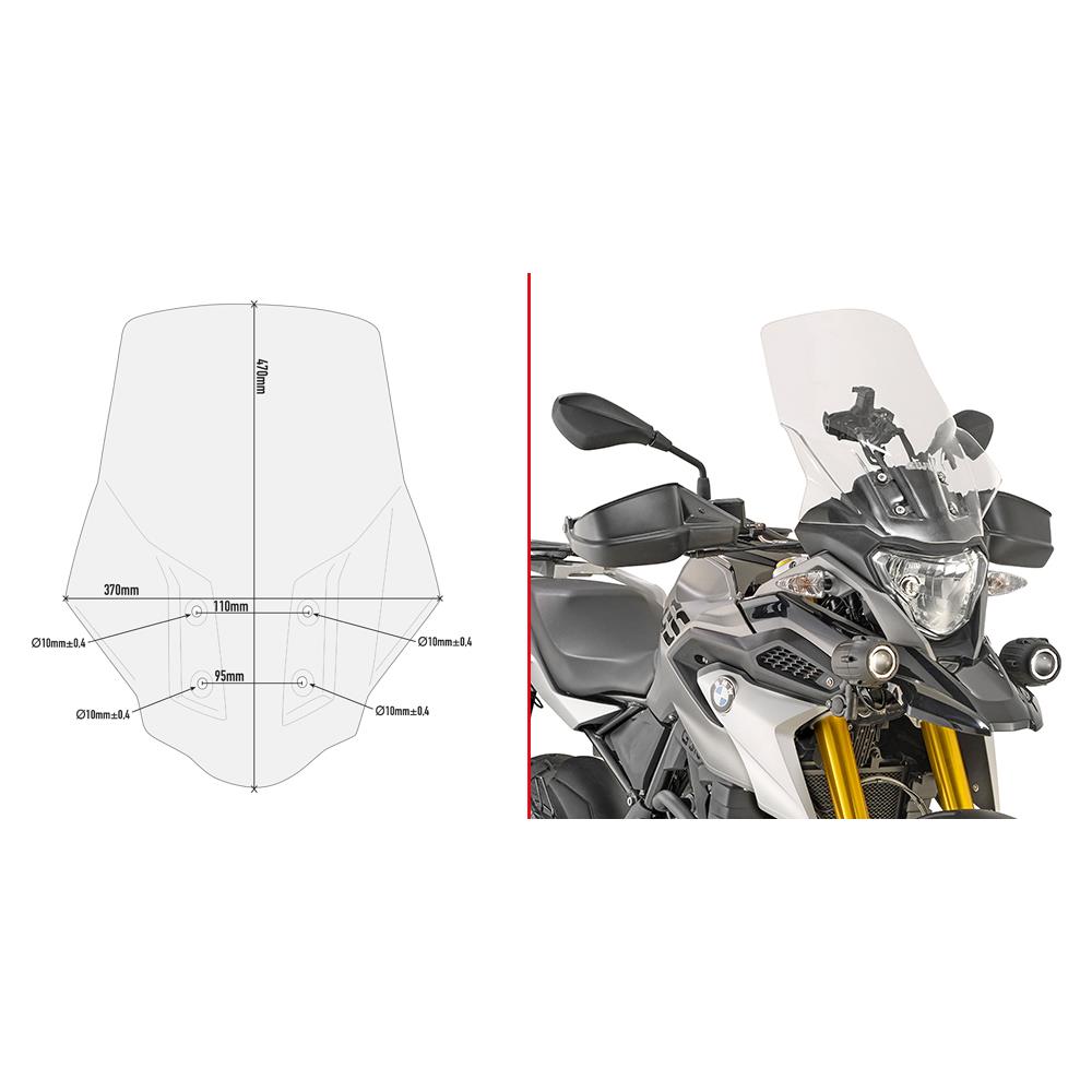 D5126st Schermo Trasparente Bmw G310gs'17'18 - Foto 1