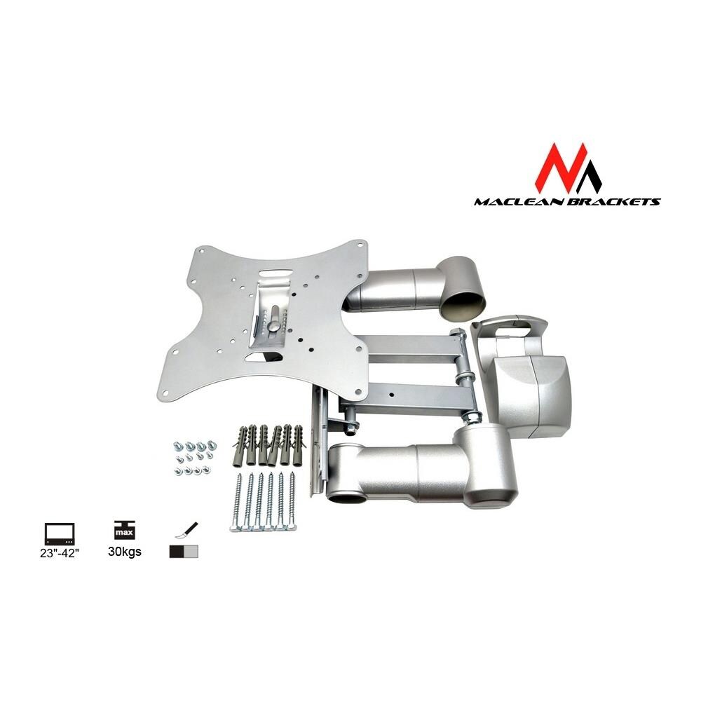 Tv Wall Mount Bracket Lcd Led Plasma 23-42'' Up To 30kg Max Vesa 200x200 Silver - Foto 2