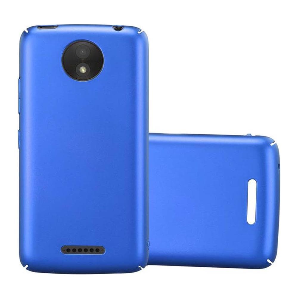 Custodia Compatibile Con Motorola Moto C Plus In Azzurro Metallo - Hard Case Coperchio Protettivo In Look Metallico Contro I Graffi E Gli Urti - Foto 1