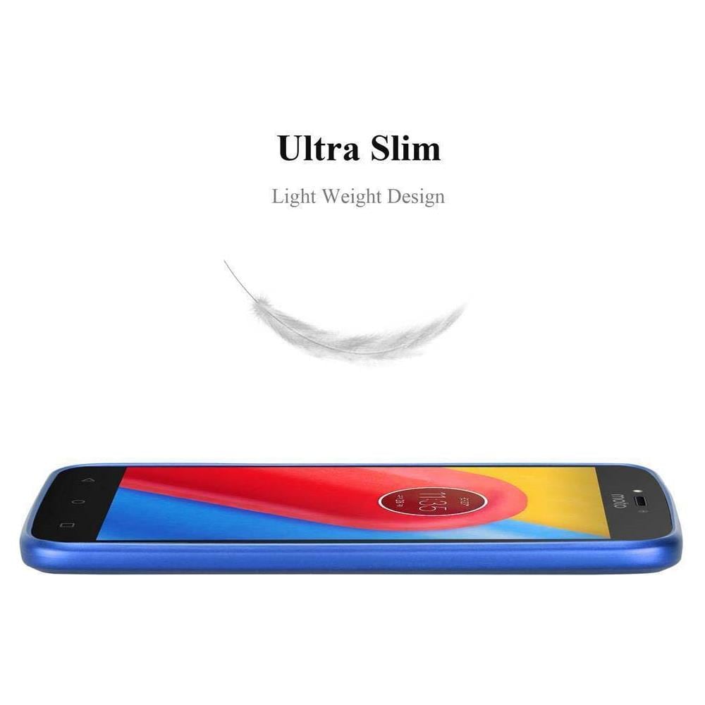 Custodia Compatibile Con Motorola Moto C Plus In Azzurro Metallo - Hard Case Coperchio Protettivo In Look Metallico Contro I Graffi E Gli Urti - Foto 2