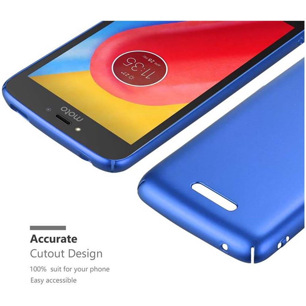 Custodia Compatibile Con Motorola Moto C Plus In Azzurro Metallo - Hard Case Coperchio Protettivo In Look Metallico Contro I Graffi E Gli Urti - Foto 5