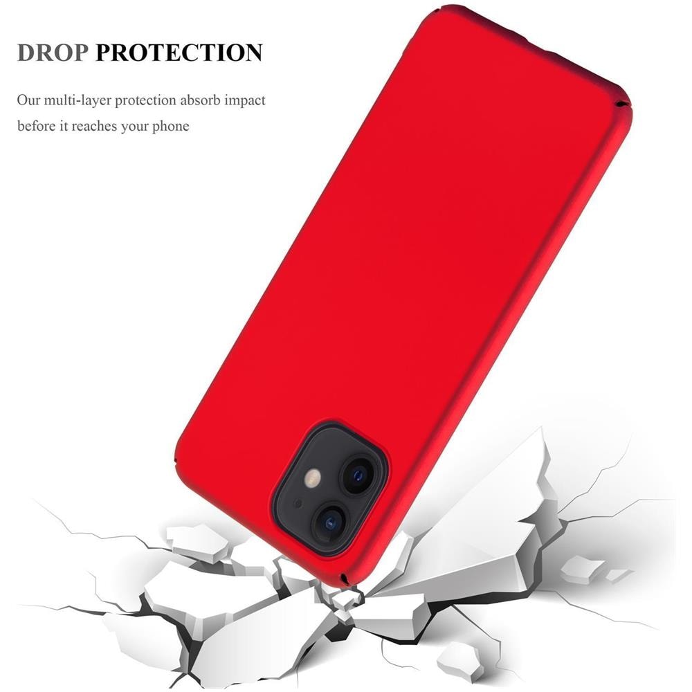 Custodia Compatibile Con Apple Iphone 12 / Iphone 12 Pro (6,1 Zoll) In Rosso Metallo - Hard Case Coperchio Protettivo In Look Metallico Contro I Graffi E Gli Urti - Foto 7