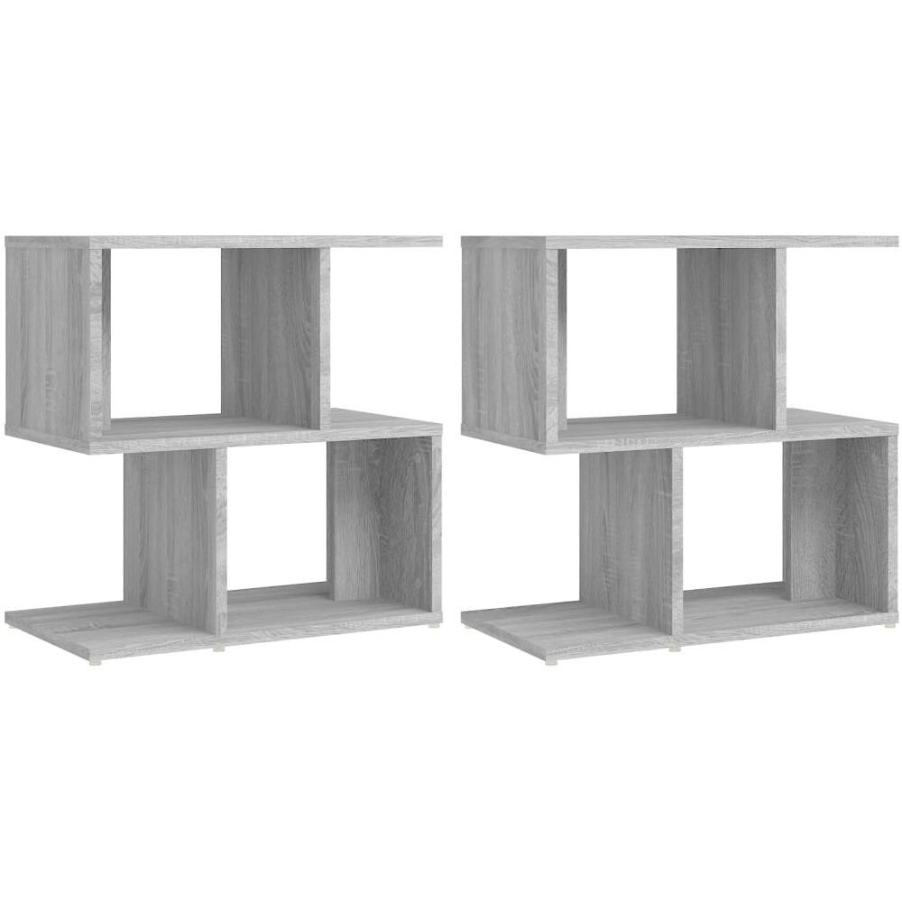 Comodini Grigio Sonoma 2pz 50x30x51,5 Cm In Legno Multistrato - Foto 1