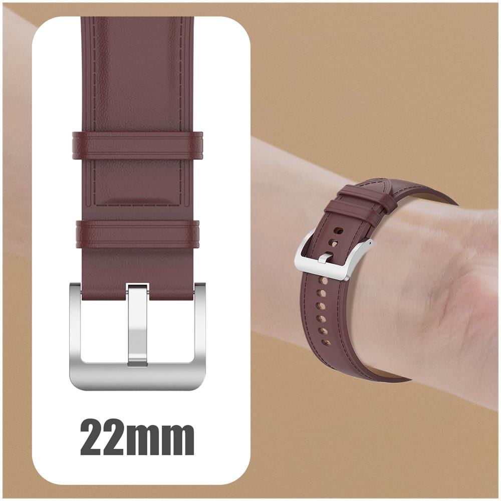 Cinturino Pelle Per Galaxy Watch 3 45mm Huawei Watch Gt3 Gt2 46mm Marrone - Foto 2