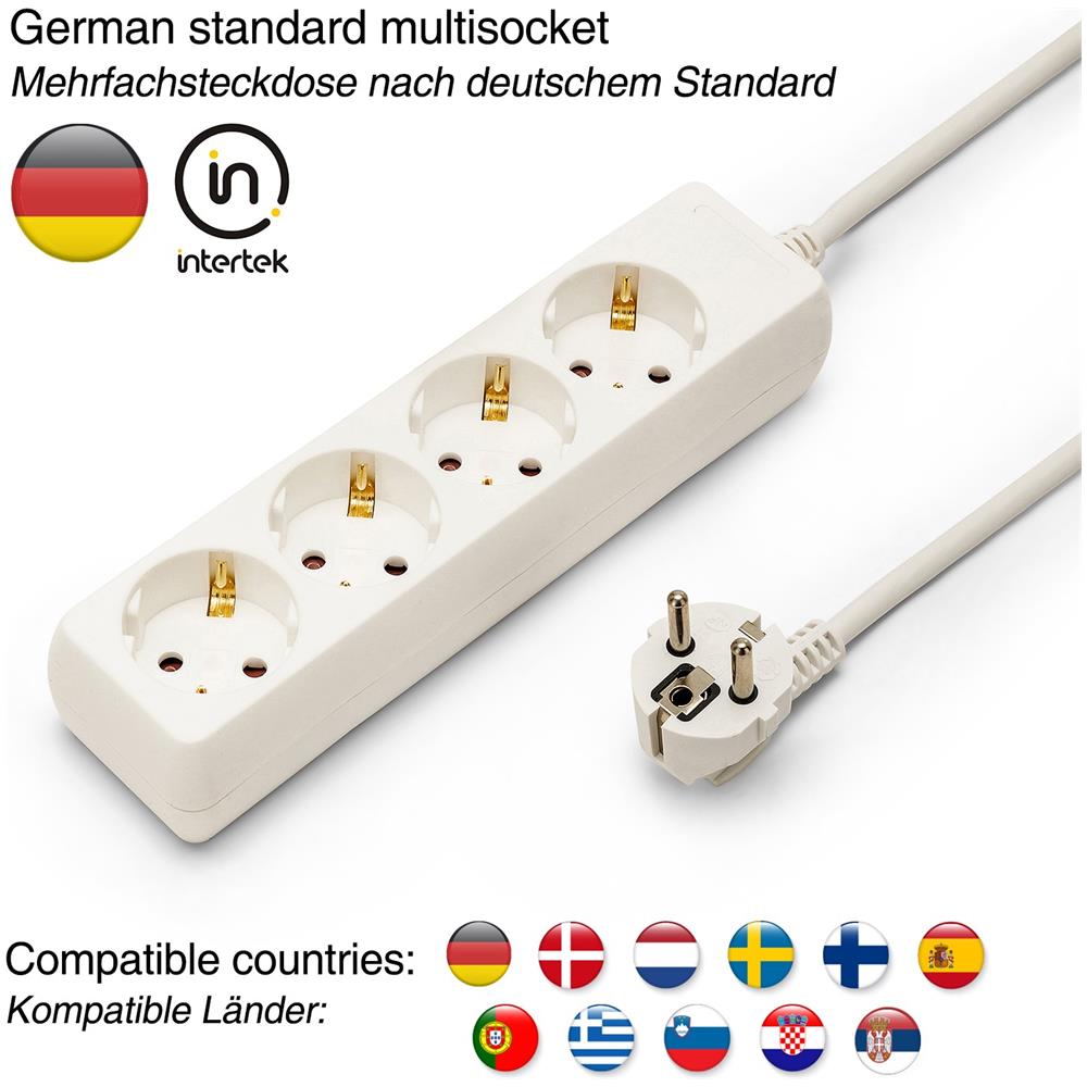 Multipresa Standard Schuko 4x16a, Cavo Lungo 1m, H05vv-f3g1.0mm2, Ce - Foto 1
