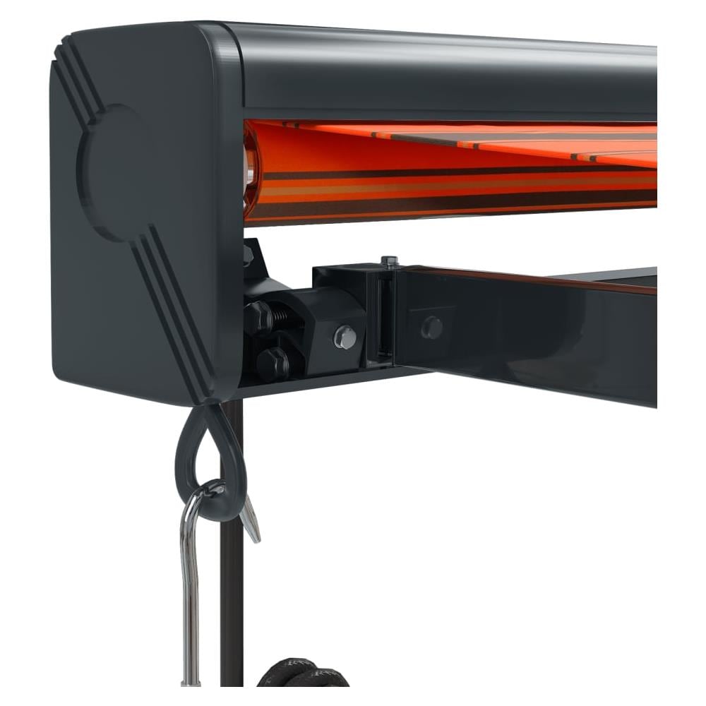 Tenda Sole Retrattile Arancione Marrone 4x3m Tessuto Alluminio - Foto 2