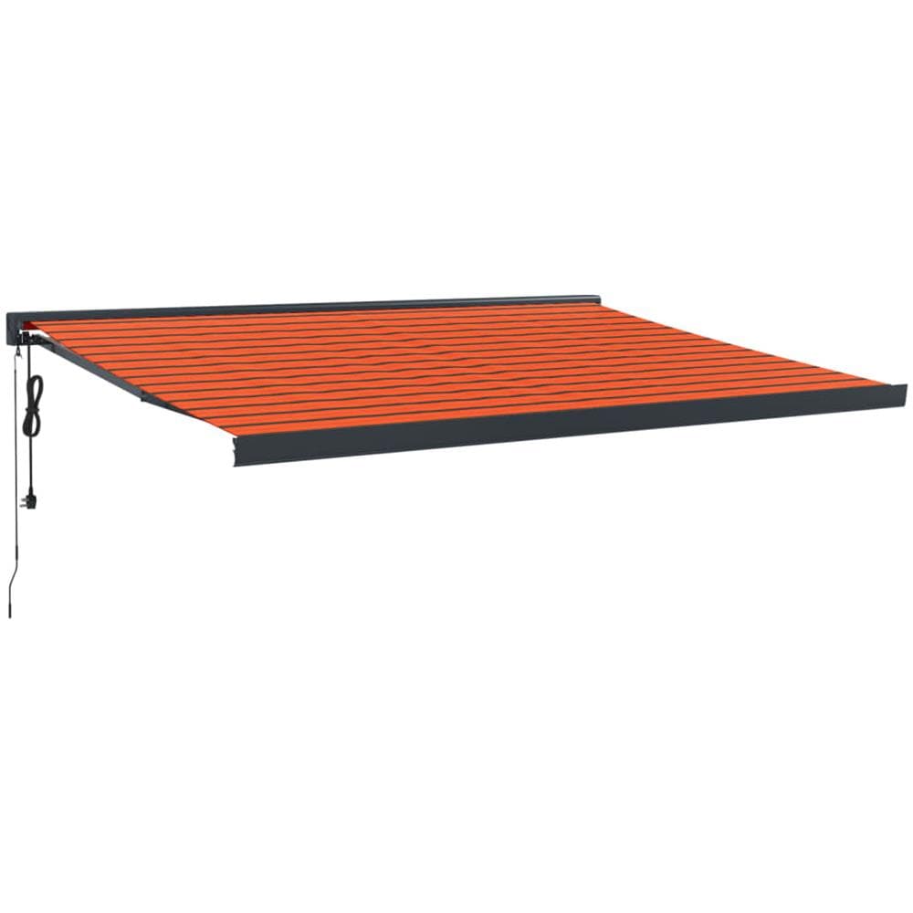 Tenda Sole Retrattile Arancione Marrone 4x3m Tessuto Alluminio - Foto 1