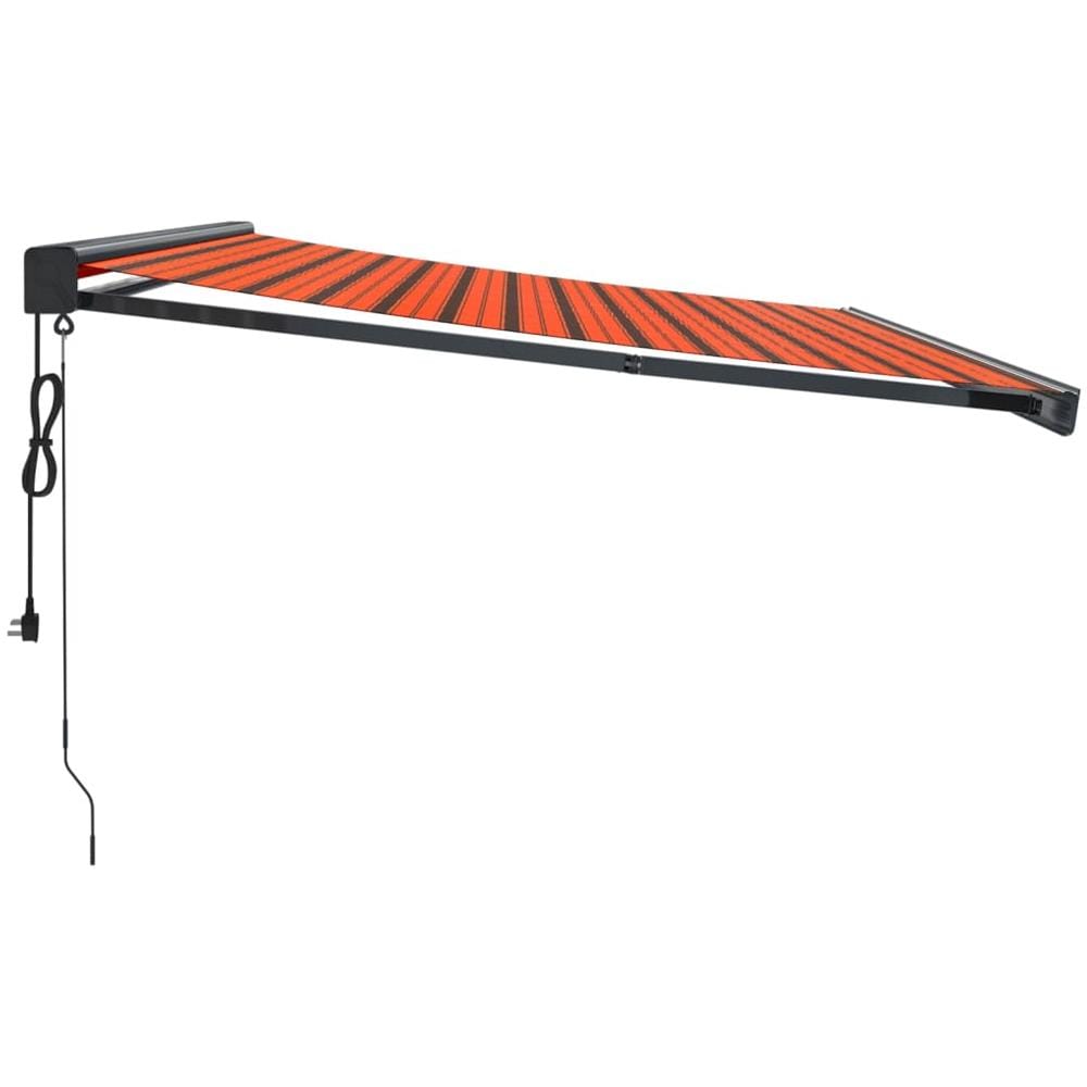 Tenda Sole Retrattile Arancione Marrone 4x3m Tessuto Alluminio - Foto 8