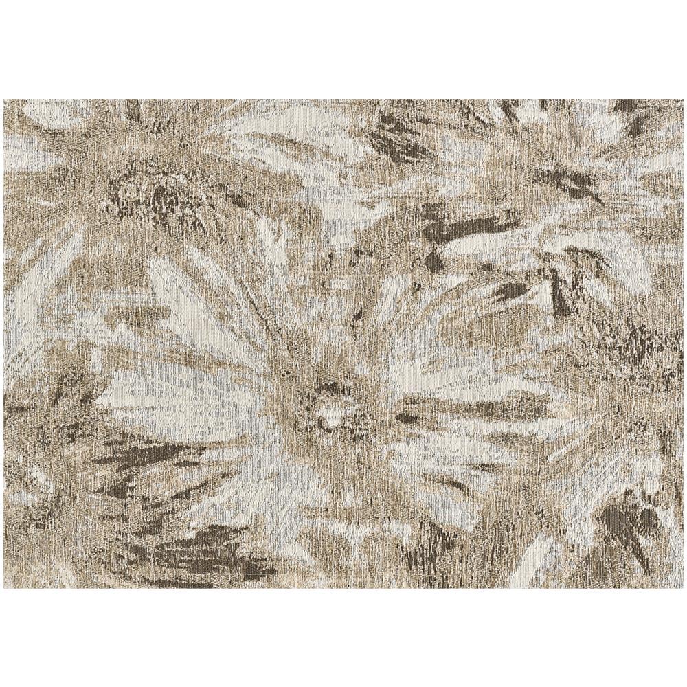 Tappeto Salotto Velour Antiscivolo Dis Fior Di Loto Colore Tortora Suardi 85x150 Tortora - Foto 2