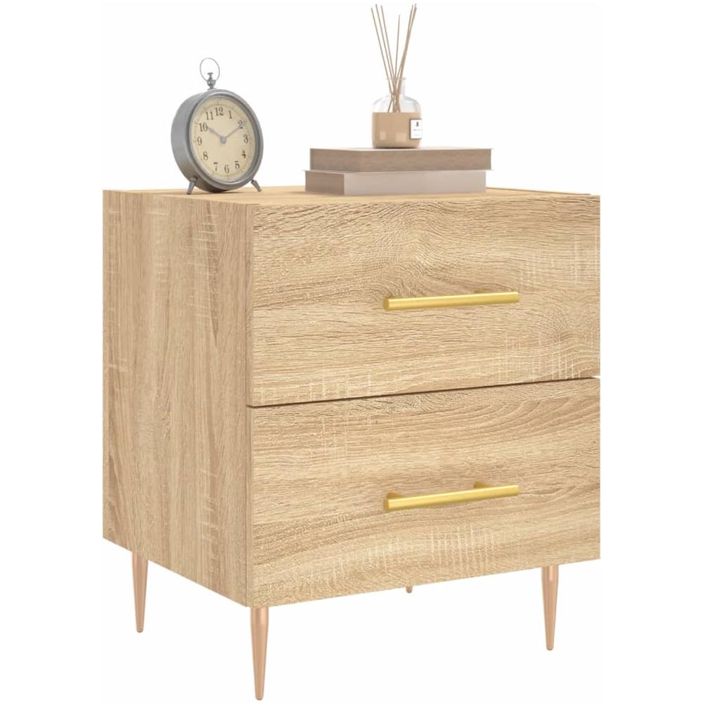 Comodino Rovere Sonoma 40x35x47,5 Cm In Legno Multistrato - Foto 3