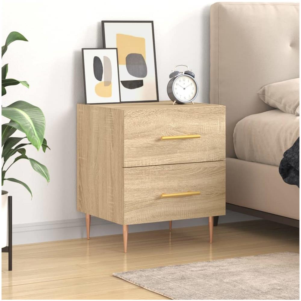 Comodino Rovere Sonoma 40x35x47,5 Cm In Legno Multistrato - Foto 1