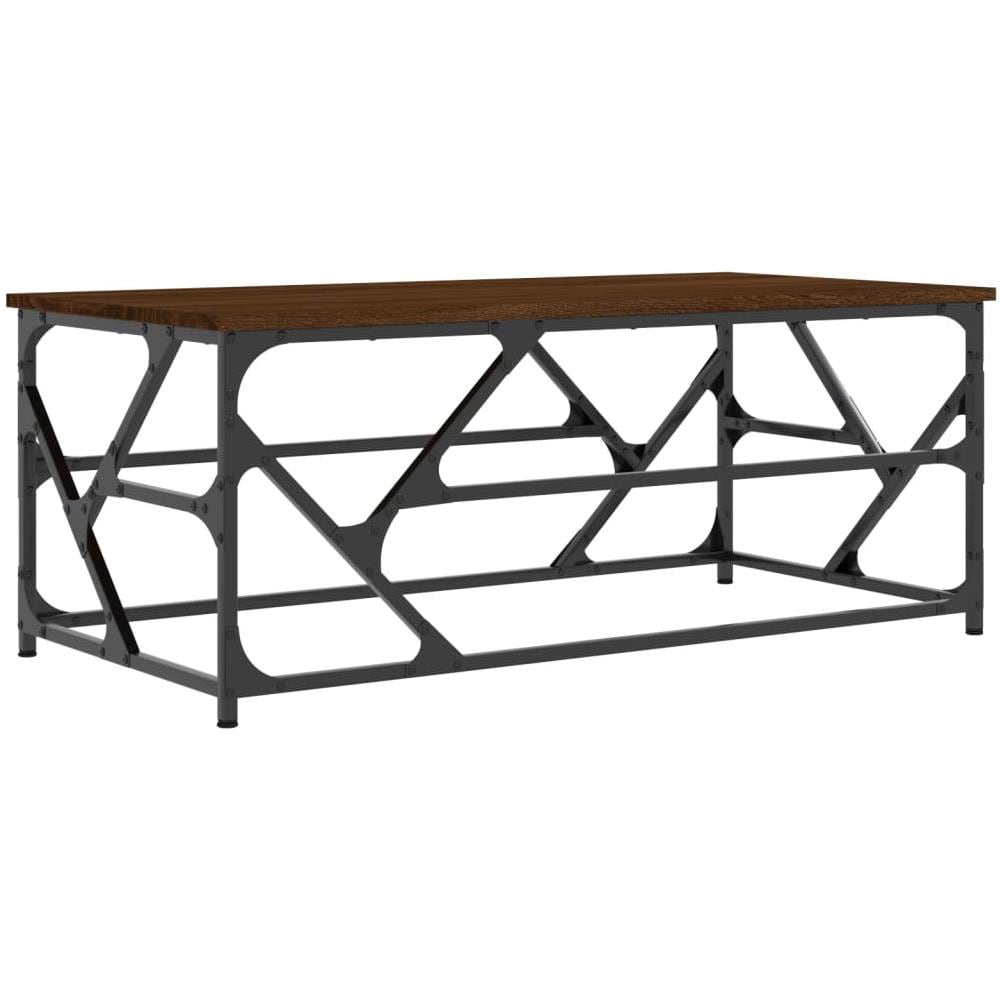 Tavolino Salotto Rovere Marrone 100x50x40cm Legno Multistrato - Foto 2