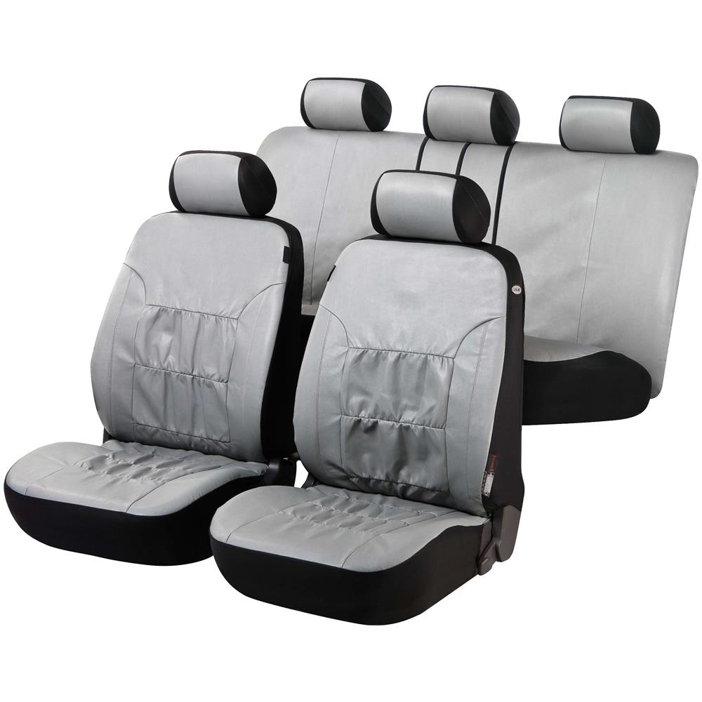 Coprisedili Auto In Similpelle Grigio Nappa Touch - Foto 1