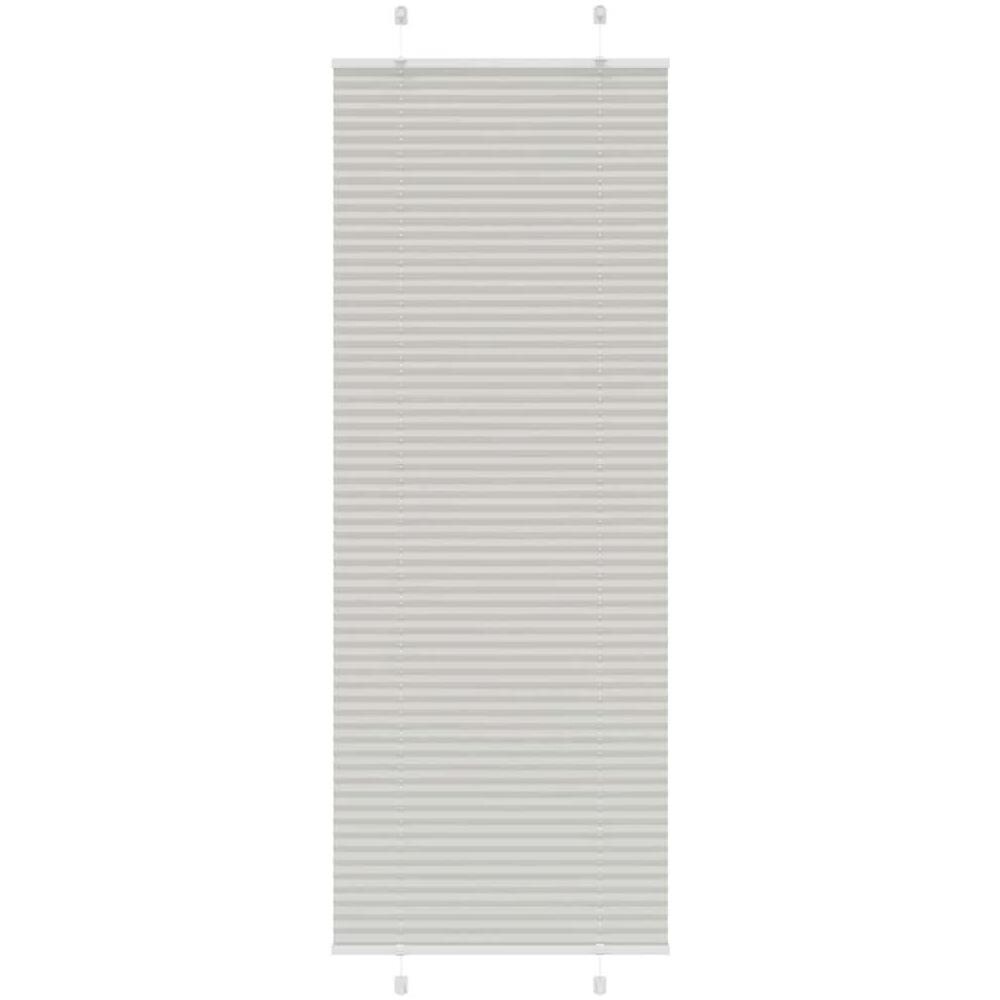 Tenda Plissettata Grigio Chiaro 75x200 cm Larghezza Tessuto - Foto 1