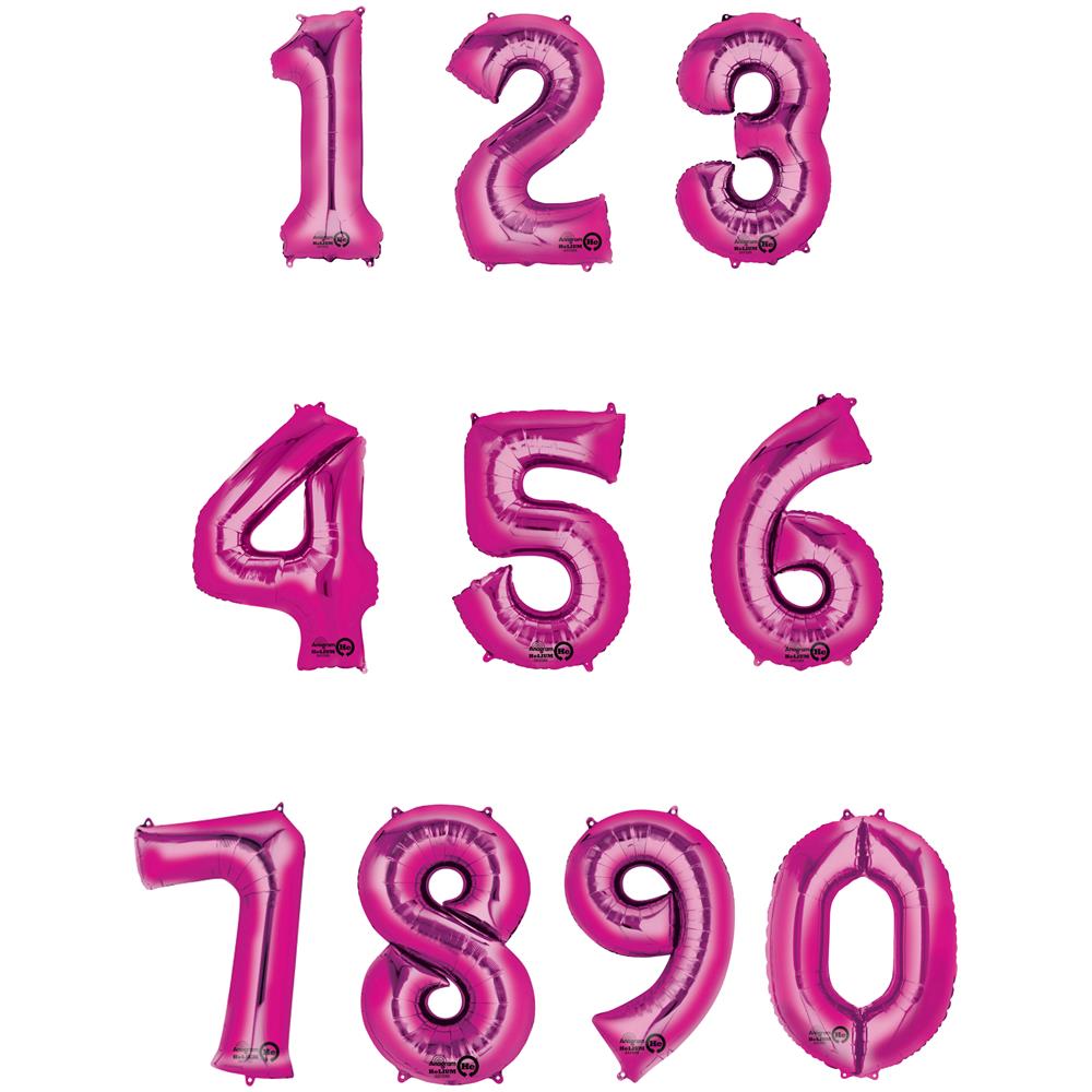 Unique - Palloncino Alluminio Fucsia Numero 88 Cm - Foto 2