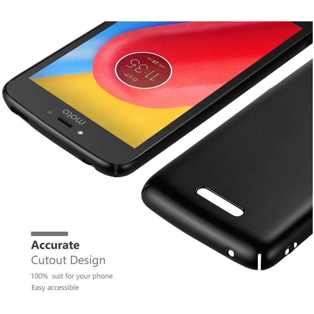 Custodia Compatibile Con Motorola Moto C Plus In Nero Metallo - Hard Case Coperchio Protettivo In Look Metallico Contro I Graffi E Gli Urti - Foto 5