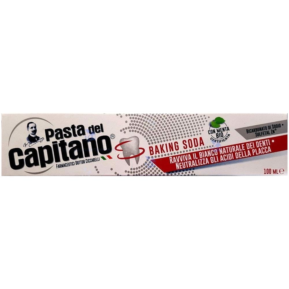 01.068693- 12 Confezioni Pasta Del Capitano Dentifricio 100ml Baking Soda Ravviva Il Bianco Denti - Foto 1