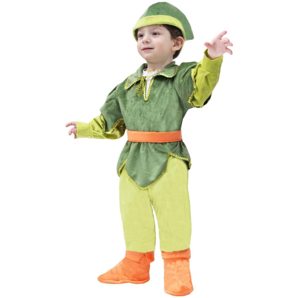 Costume Peter Pan Prima Infanzia Carnevale Vestito Pegasus 13/18 Mesi - Foto 1