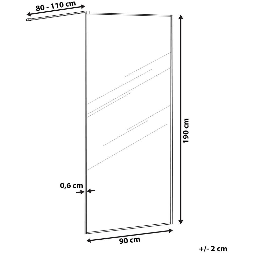 Paradoccia In Vetro Temperato 90 X 190 Cm Nero Waspam - Foto 2