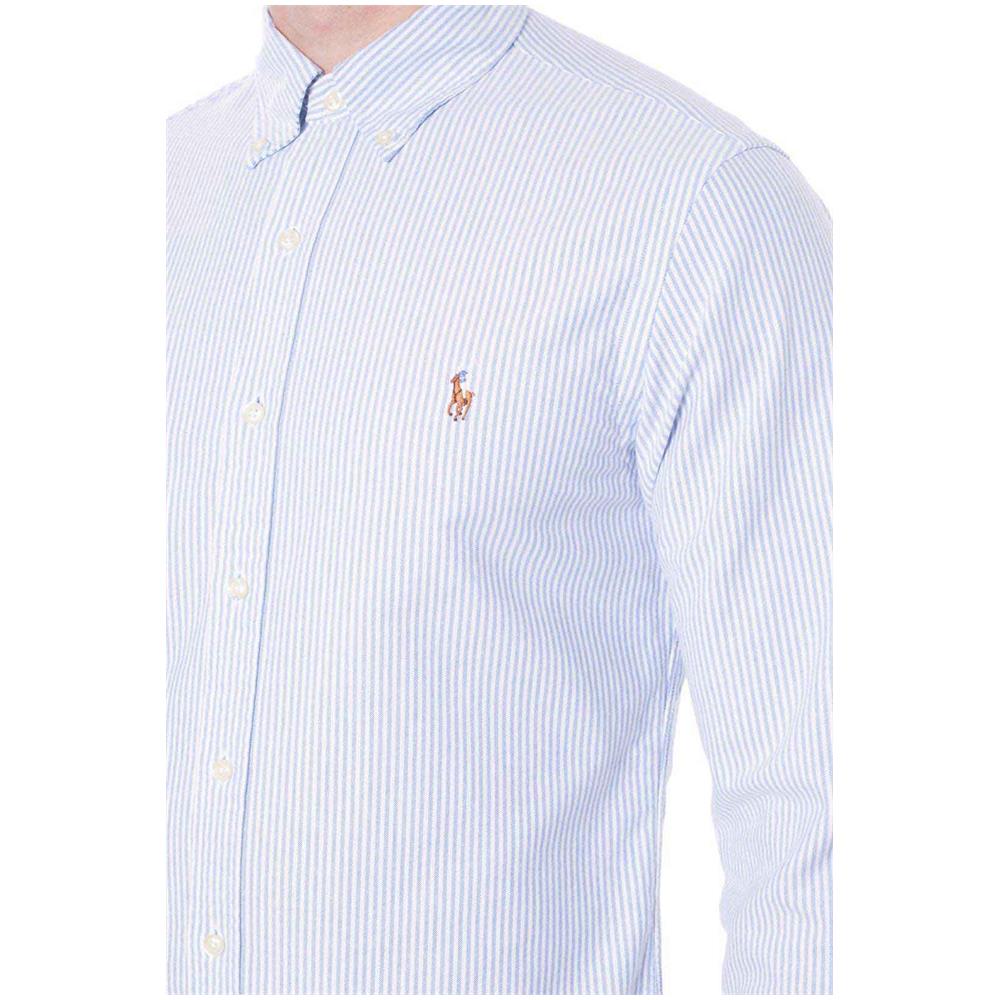Camicia Uomo Slim Fit In Oxford Rigato - Foto 4