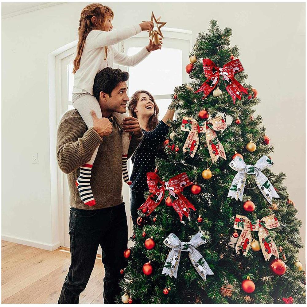 Nastro Decorativo Natale Rosso Con Motivo Natalizio 5 Cm / 6 M - Foto 2