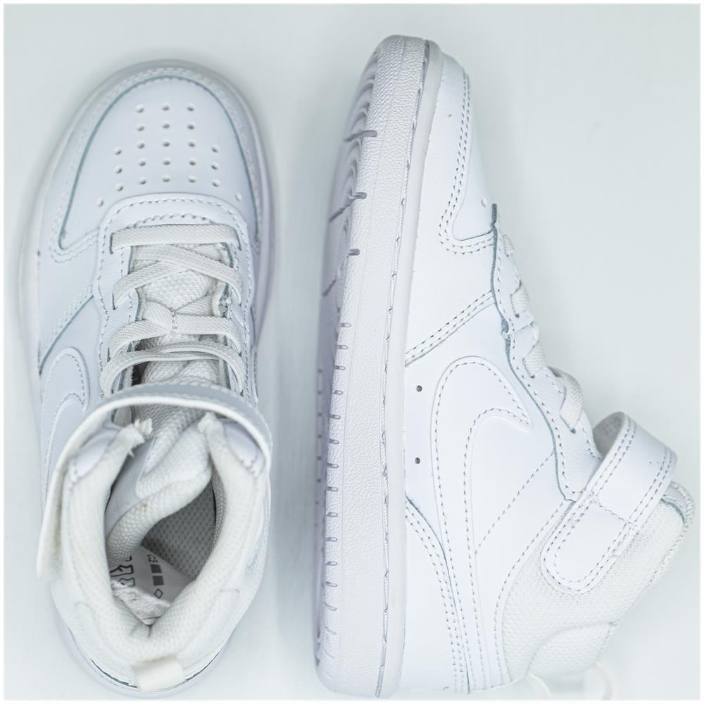 Scarpe Court Borough Mid 2 Taglia 29.5 Codice Cd7783-100 Bianco - Foto 12