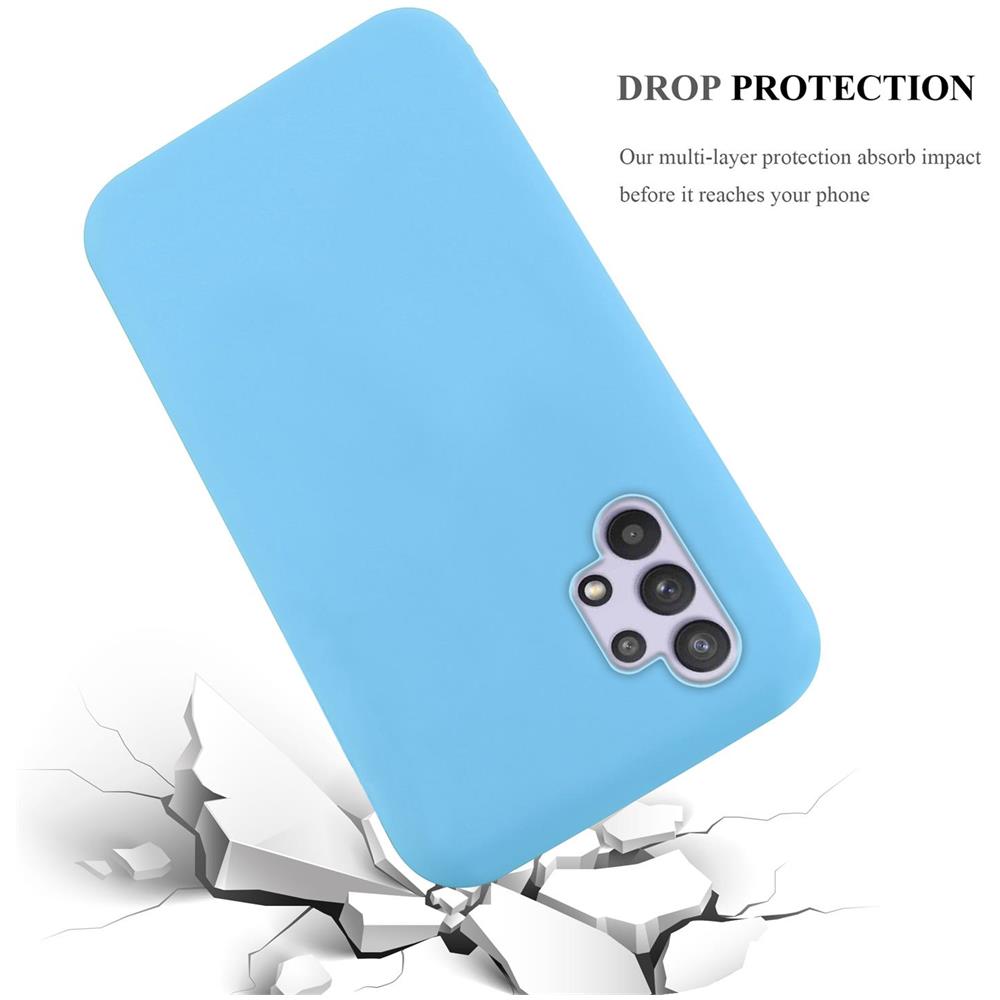 Custodia Compatibile Con Samsung Galaxy A32 5g In Candy Blu - Coperchio Protettivo In Silicone Tpu Flessibile - Foto 8