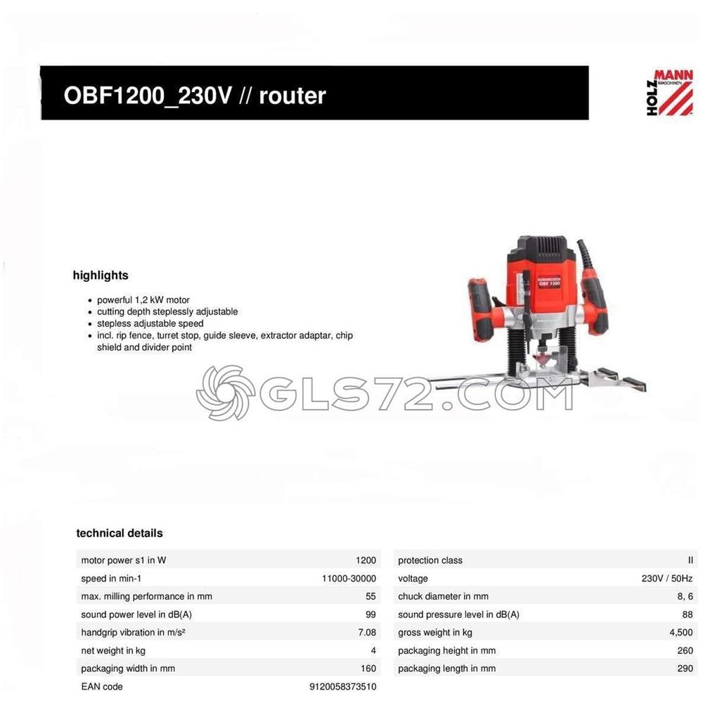 Fresatrice Fresa Pantografo Verticale Elettrofresatrice Legno Holzmann Obf1200 - Foto 8