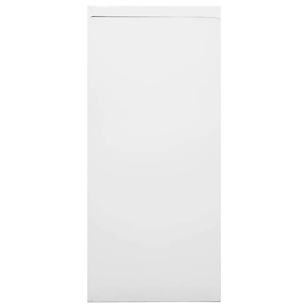 Armadio Con Ante Scorrevoli Grigio 90x40x90 Cm In Acciaio - Foto 3