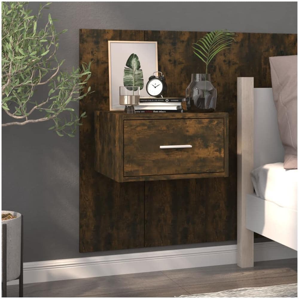 Comodini a Muro 2 pz Rovere Fumo - Foto 2