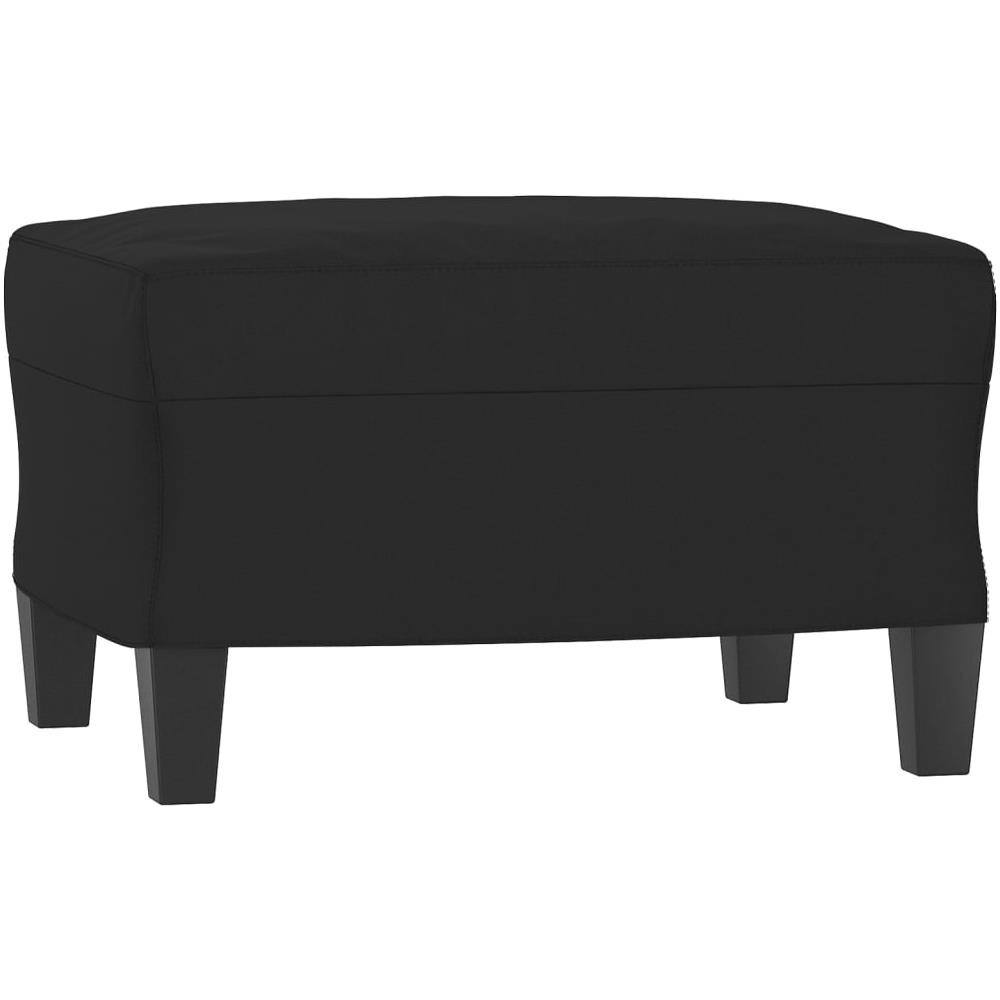 Poggiapiedi Nero 60x50x41 Cm In Tessuto Microfibra - Foto 2