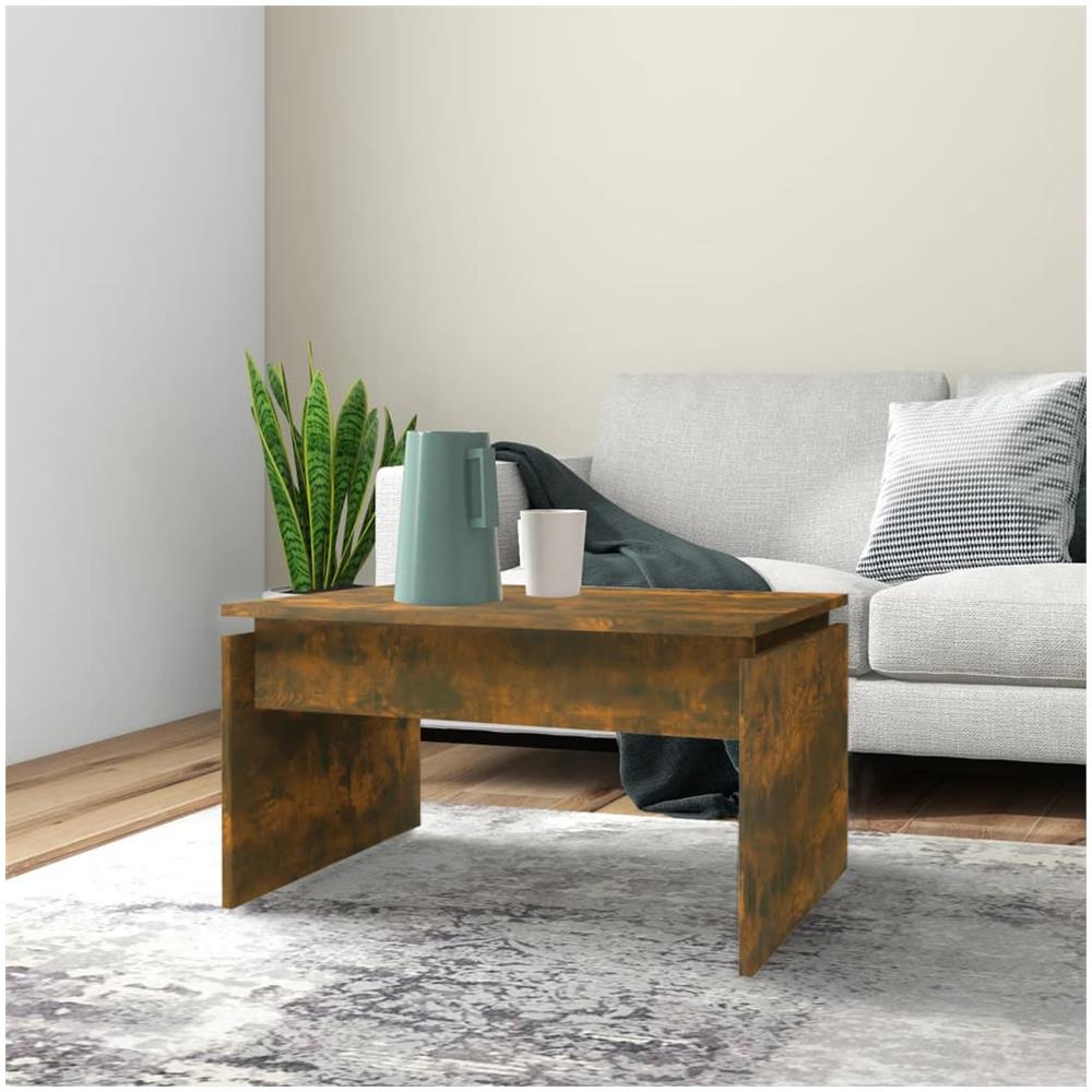 Tavolino Da Salotto Rovere Fumo 68x50x38 Cm Legno Multistrato - Foto 3