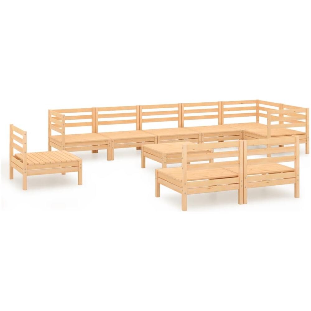 Set Salotto da Giardino 10 pz in Legno Massello di Pino - Foto 2